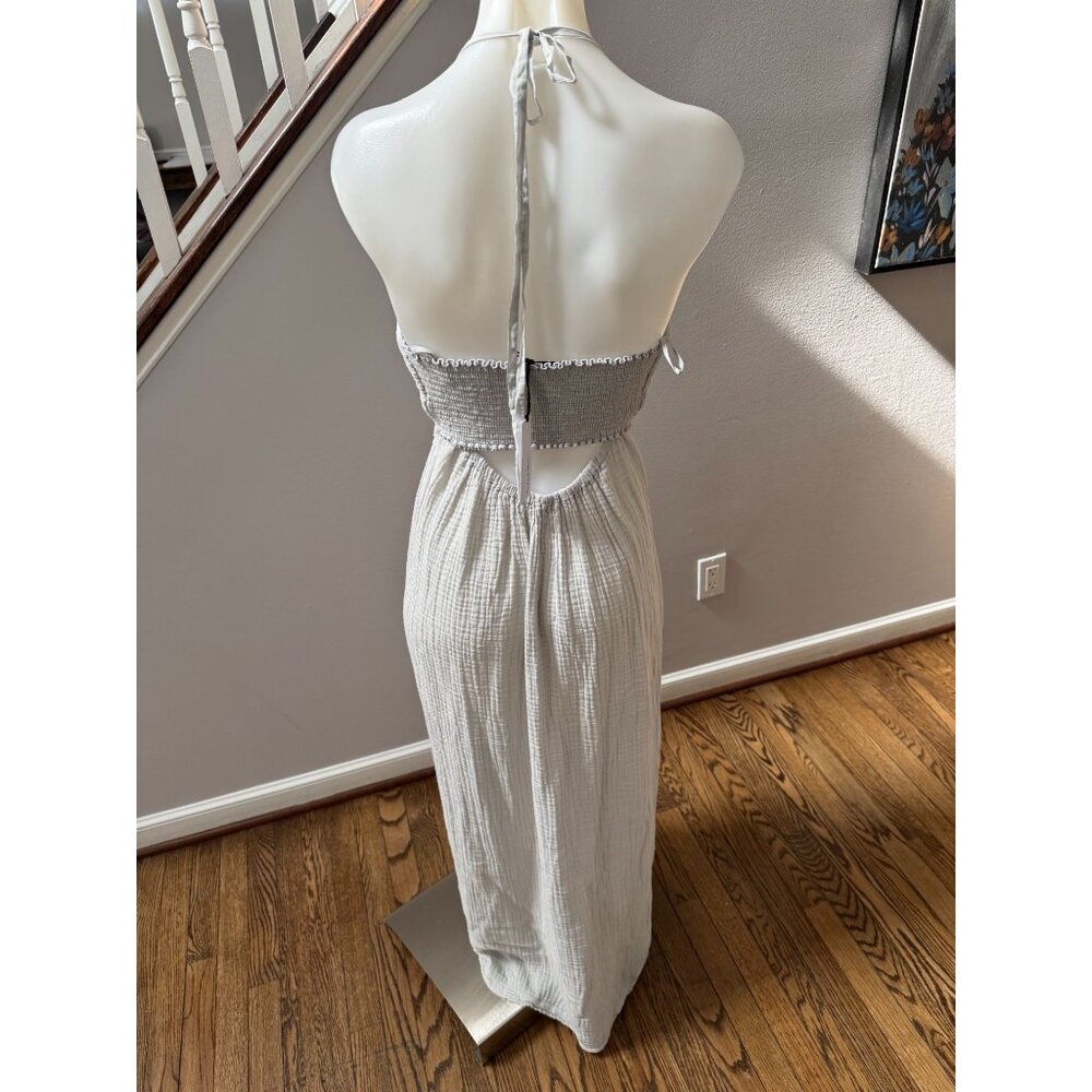 NWT Michael Stars Jessa Maxi Dress Double Gauze Cement Grey Size Small - Picture 5 of 5